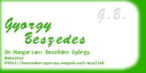 gyorgy beszedes business card