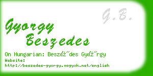 gyorgy beszedes business card